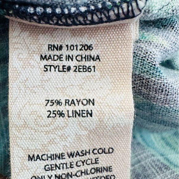 Soft Surroundings Palm Tree Sidnei Wide Leg Crop Pants Size Medium - Picture 7 of 7